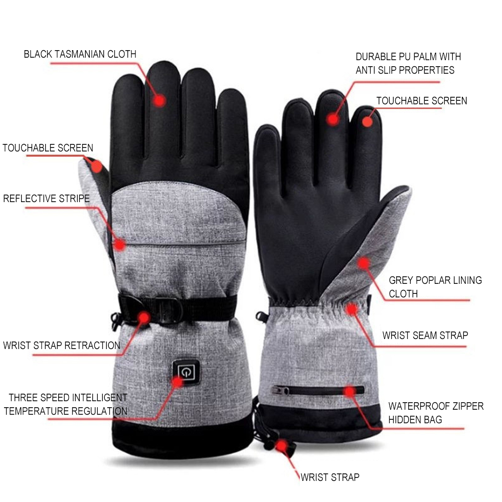 Heated Gloves Electric - 1 par de guantes térmicos eléctricos